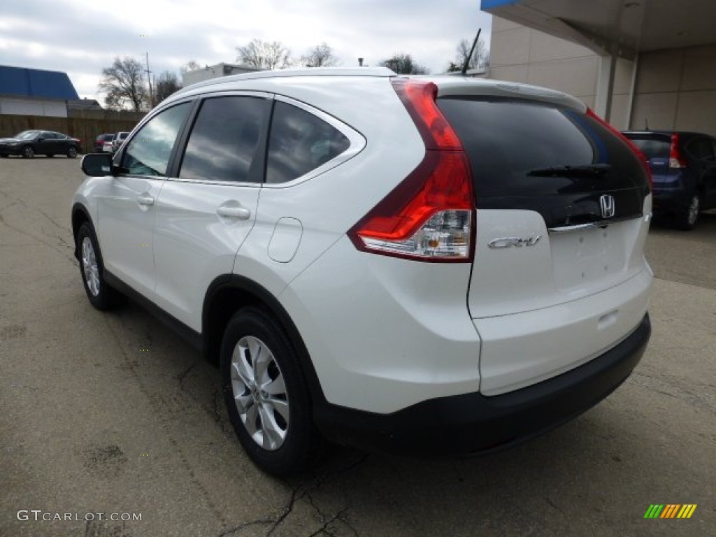 2013 CR-V EX-L AWD - White Diamond Pearl / Black photo #2