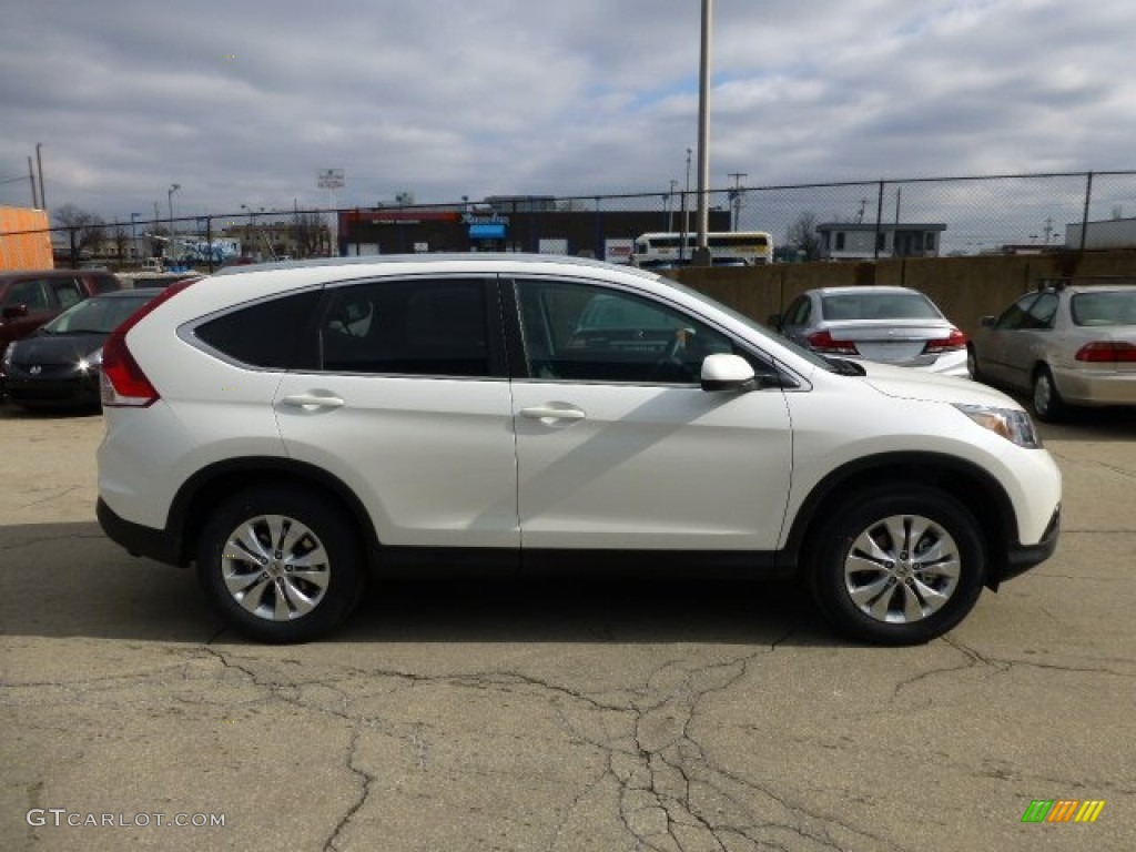 2013 CR-V EX-L AWD - White Diamond Pearl / Black photo #5