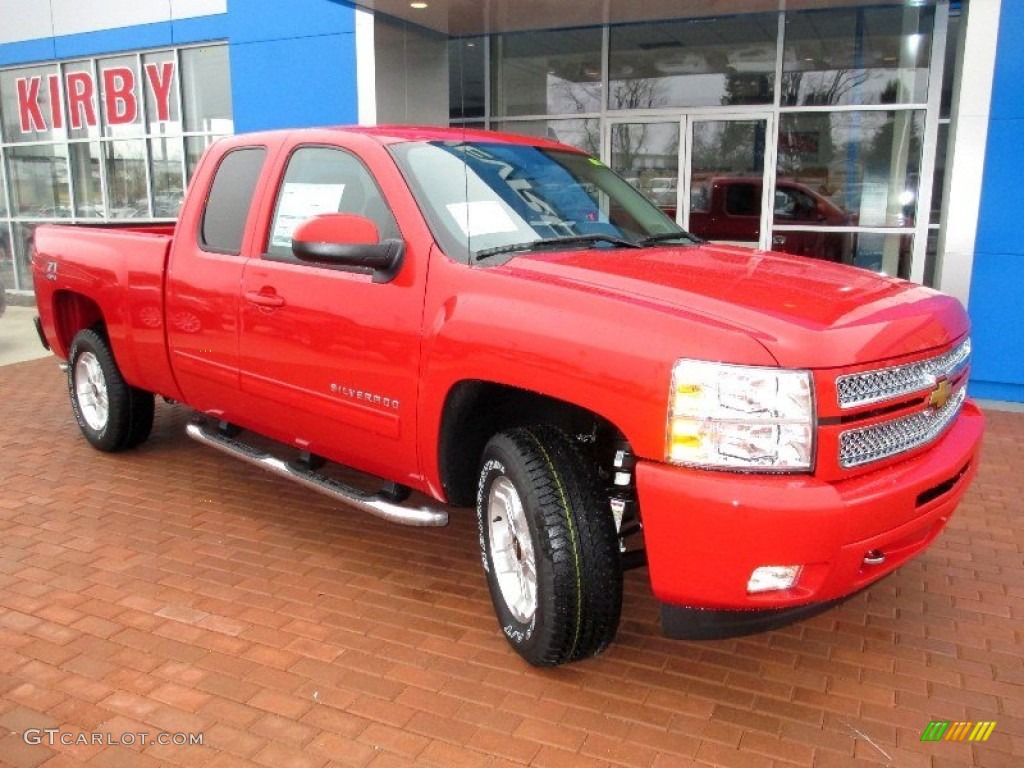 2013 Silverado 1500 LT Extended Cab 4x4 - Victory Red / Ebony photo #13