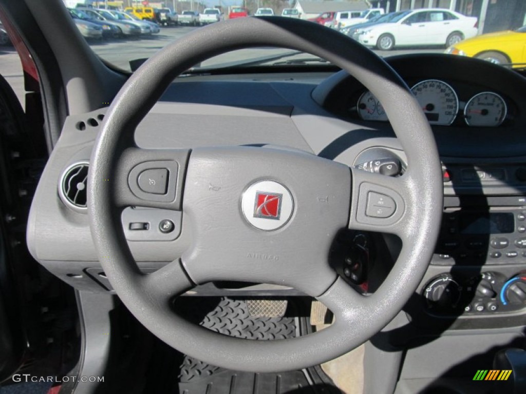 2005 Saturn ION 3 Sedan Gray Steering Wheel Photo #77148529