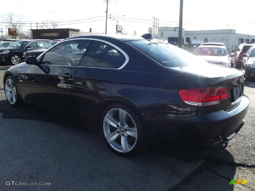 2007 3 Series 335i Coupe - Jet Black / Saddle Brown/Black photo #3
