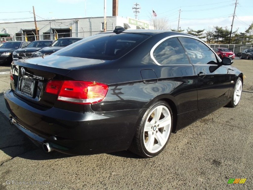 2007 3 Series 335i Coupe - Jet Black / Saddle Brown/Black photo #4