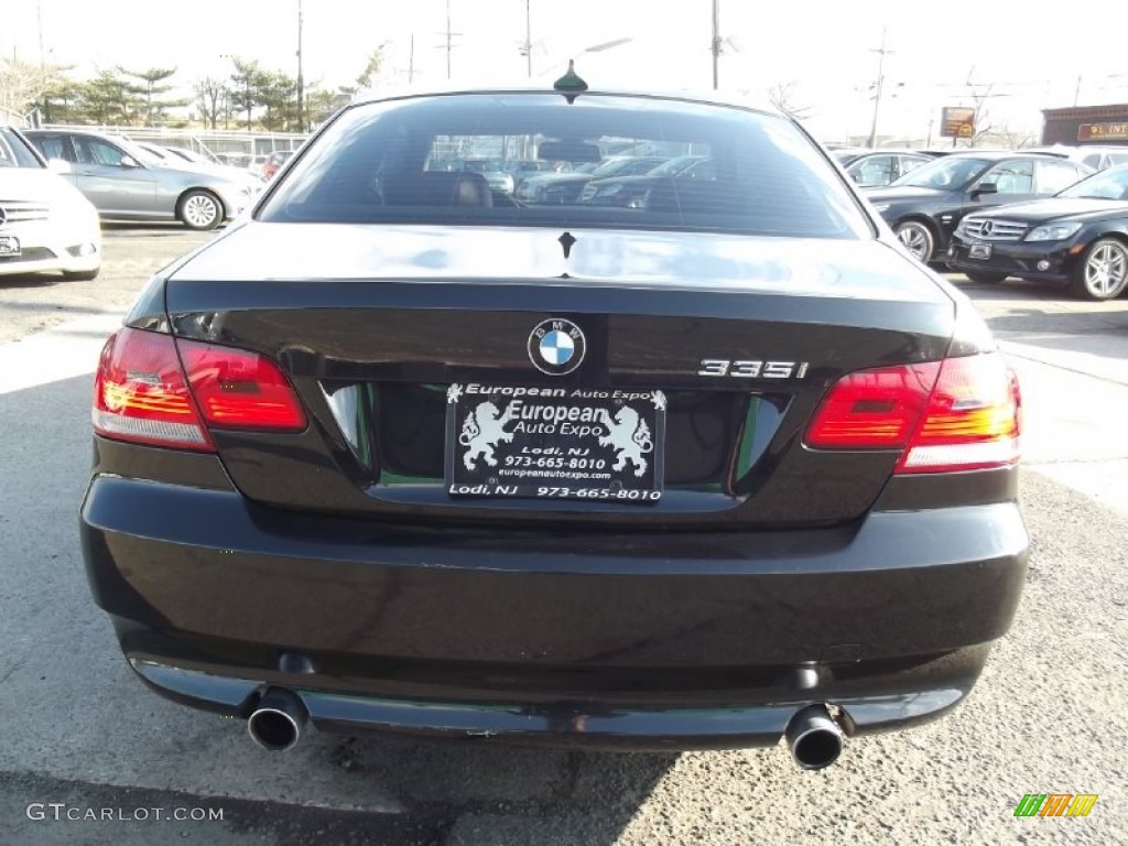 2007 3 Series 335i Coupe - Jet Black / Saddle Brown/Black photo #5