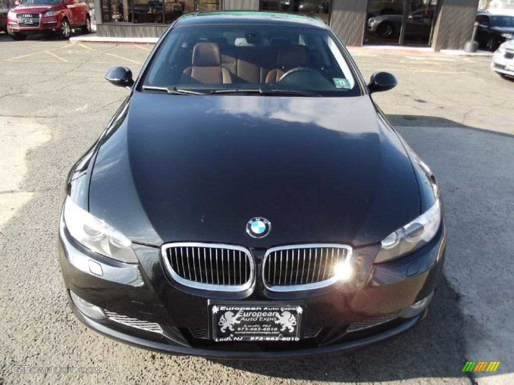 2007 3 Series 335i Coupe - Jet Black / Saddle Brown/Black photo #7