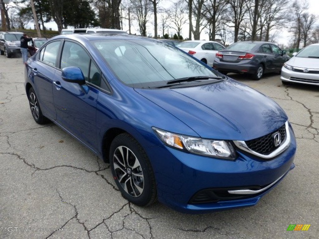 Dyno Blue Pearl 2013 Honda Civic EX Sedan Exterior Photo #77149919