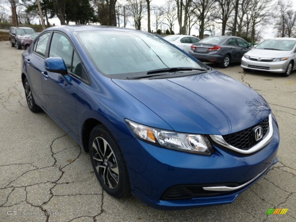 Dyno Blue Pearl 2013 Honda Civic EX Sedan Exterior Photo #77151650