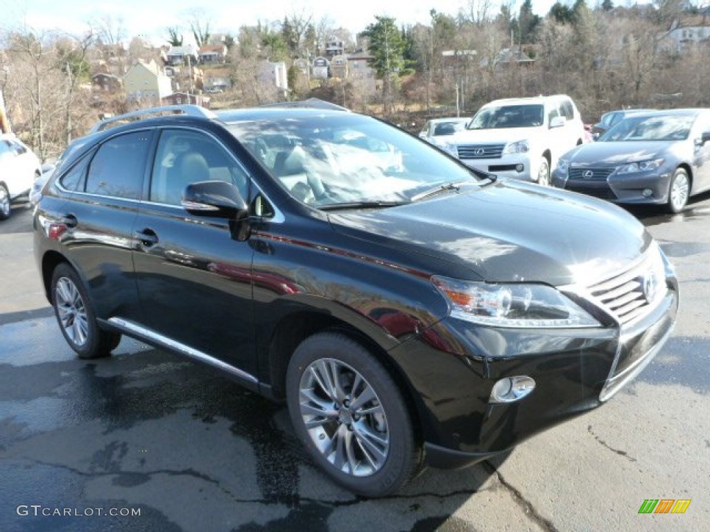 2013 RX 450h AWD - Stargazer Black / Black/Ebony Birds Eye Maple photo #6