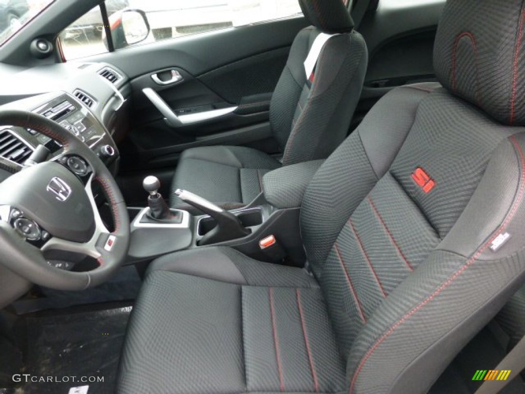 Black Interior 2013 Honda Civic Si Coupe Photo #77152466