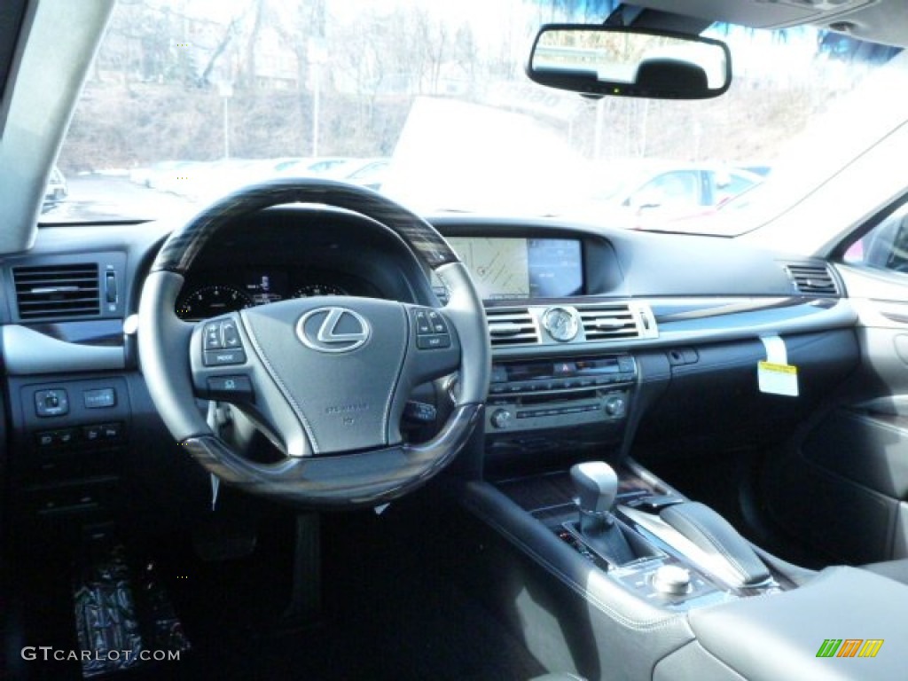 2013 Lexus LS 460 L AWD Black/Shimamoku Espresso Dashboard Photo #77153006