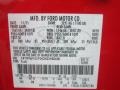 PQ: Race Red 2012 Ford F150 FX2 SuperCrew Color Code