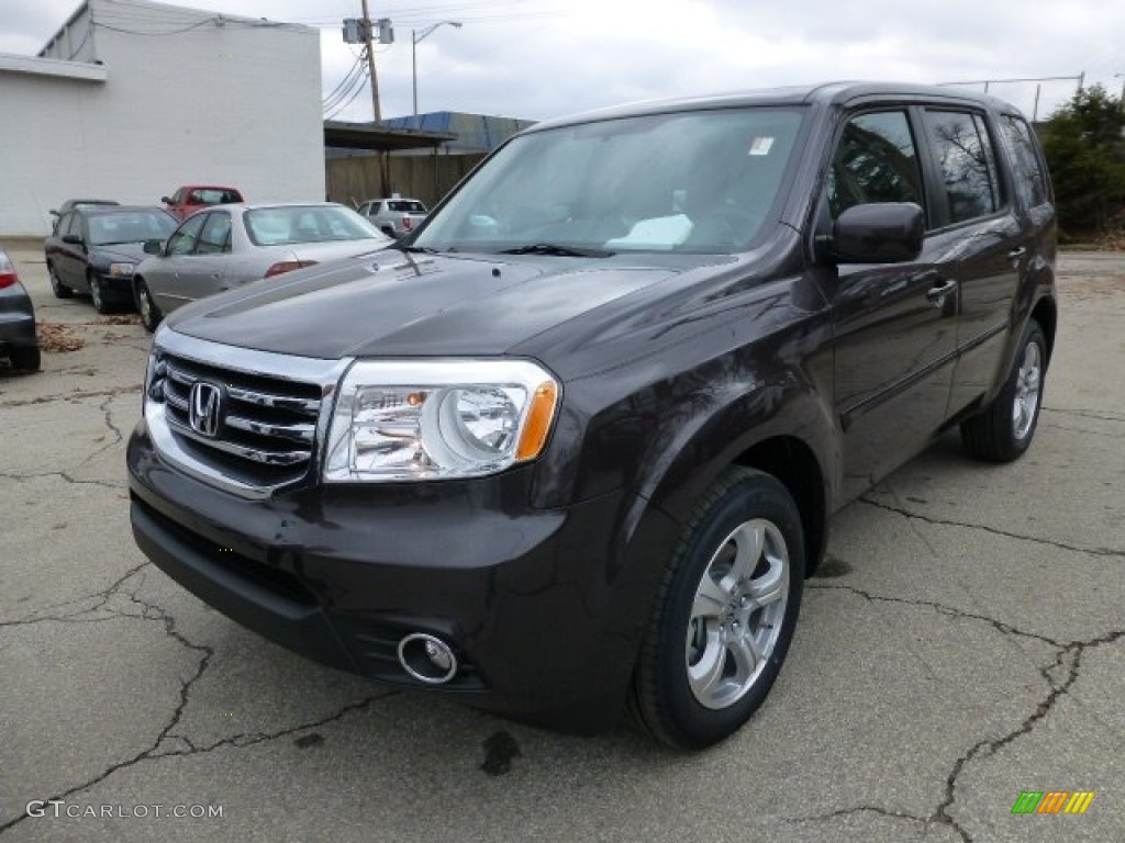 2013 Pilot EX-L 4WD - Dark Amber Metallic / Beige photo #8