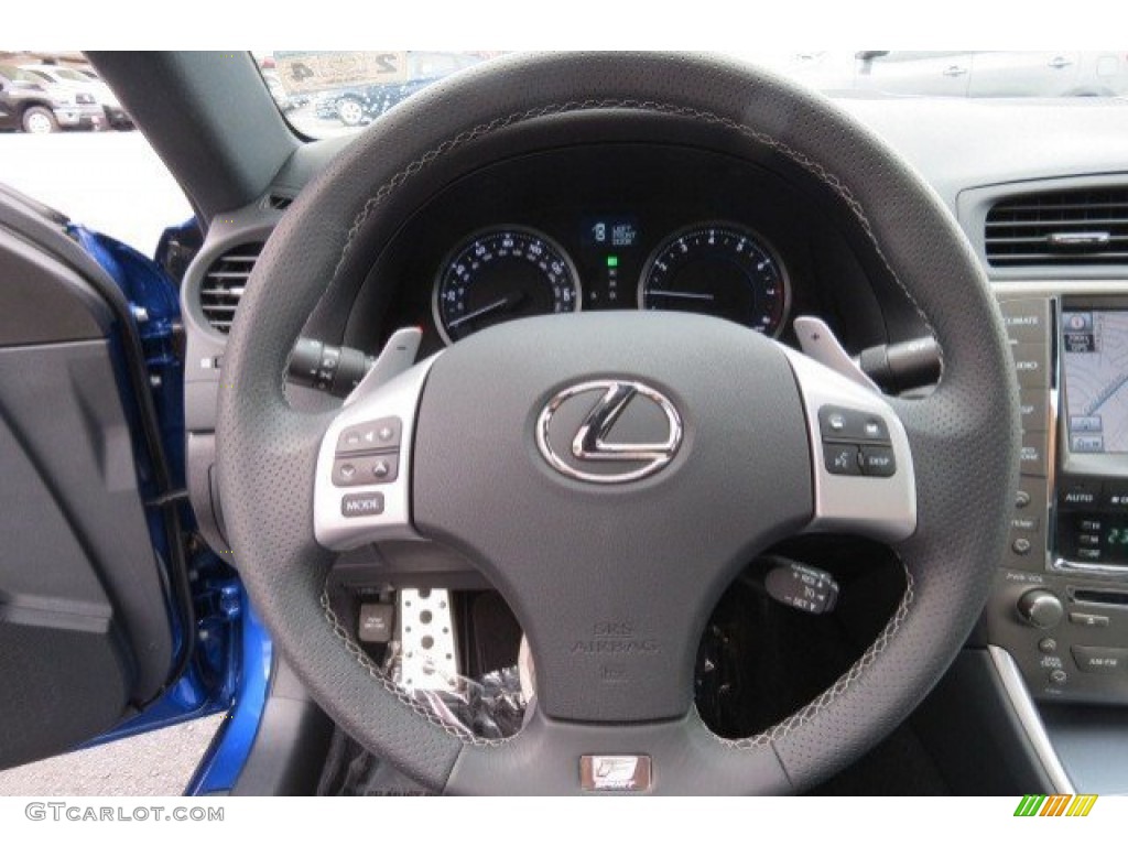 2011 Lexus IS 250 F Sport Black Steering Wheel Photo #77154477