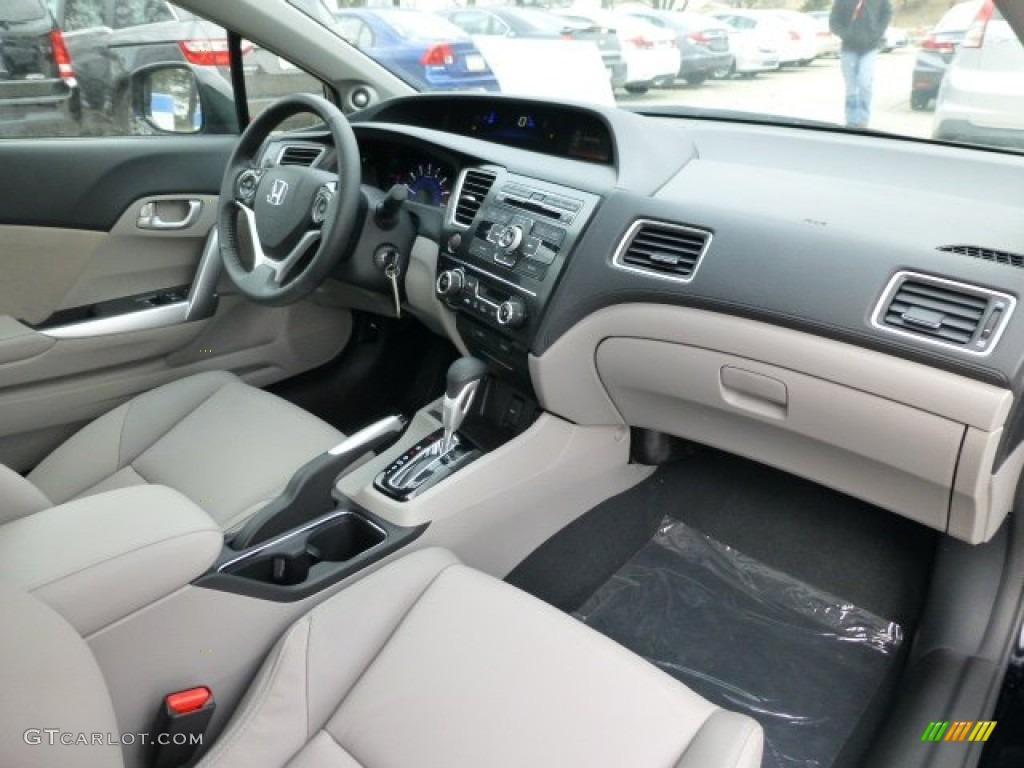 Gray Interior 2013 Honda Civic EX-L Coupe Photo #77154670