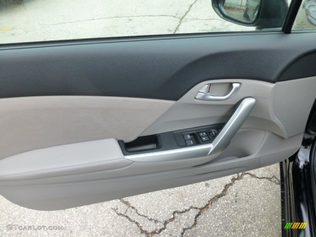 2013 Honda Civic EX-L Coupe Gray Door Panel Photo #77154730