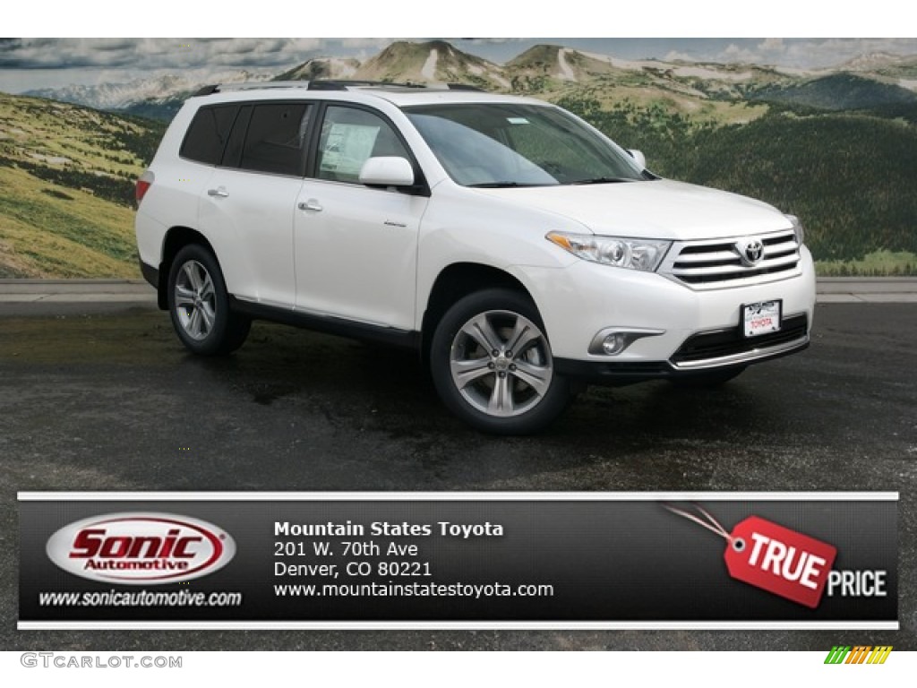 2013 Highlander Limited 4WD - Blizzard White Pearl / Ash photo #1