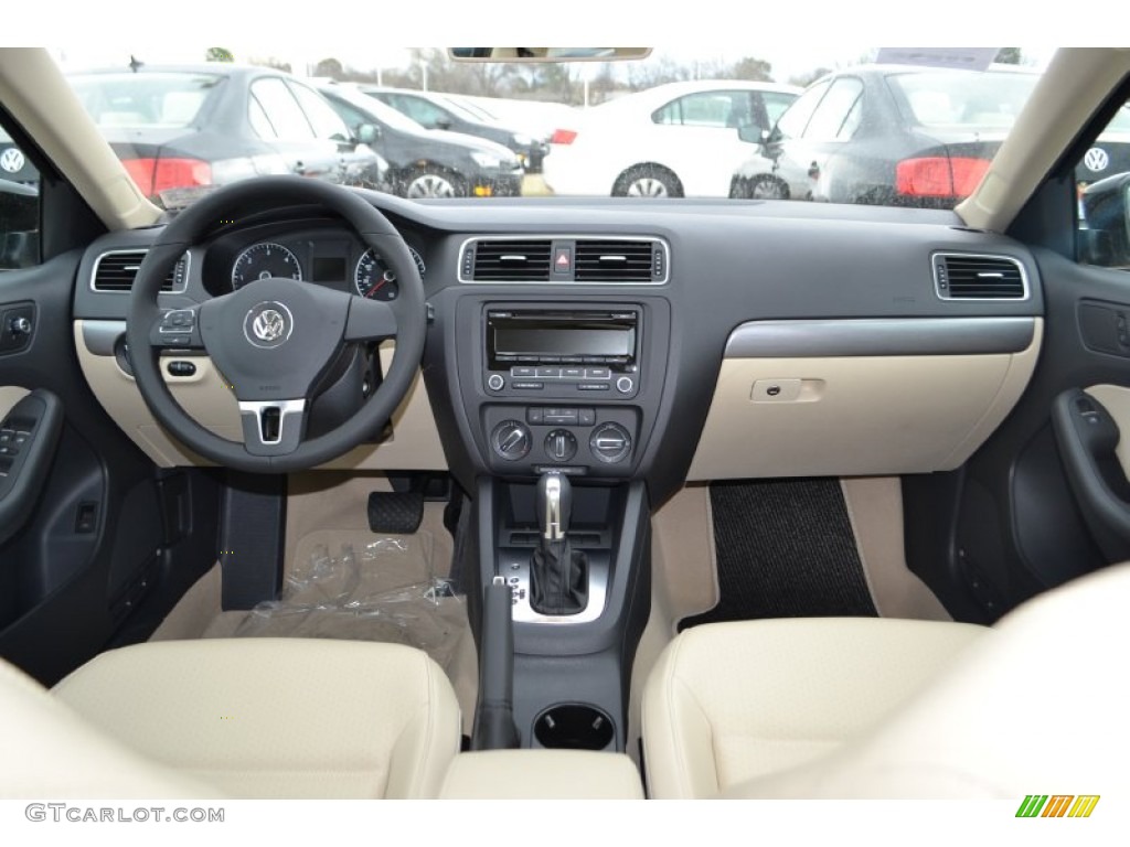 2013 Volkswagen Jetta TDI Sedan Cornsilk Beige Dashboard Photo #77155679
