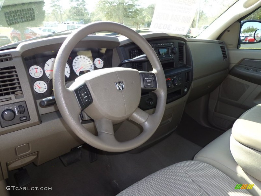 2008 Ram 1500 ST Regular Cab - Light Khaki Metallic / Khaki photo #5
