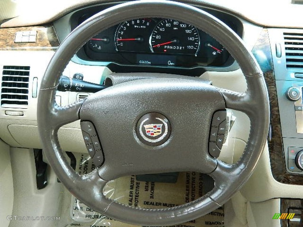 2008 Cadillac DTS Standard DTS Model Shale/Cocoa Steering Wheel Photo #77159011