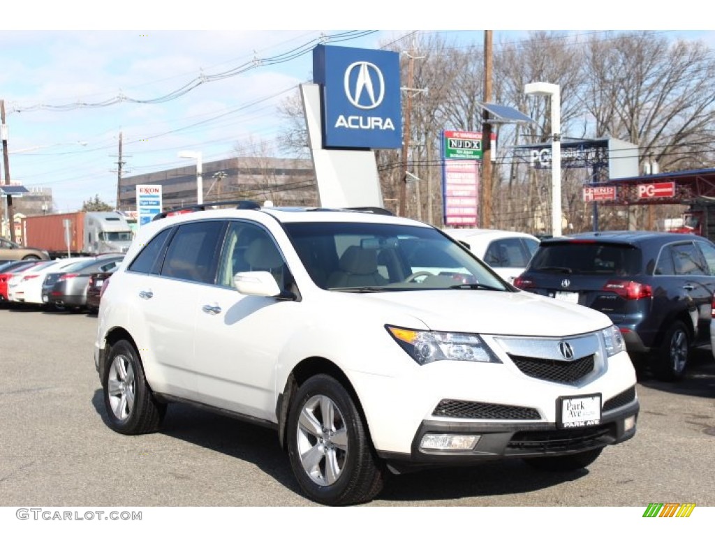 2010 MDX  - Aspen White Pearl / Parchment photo #1