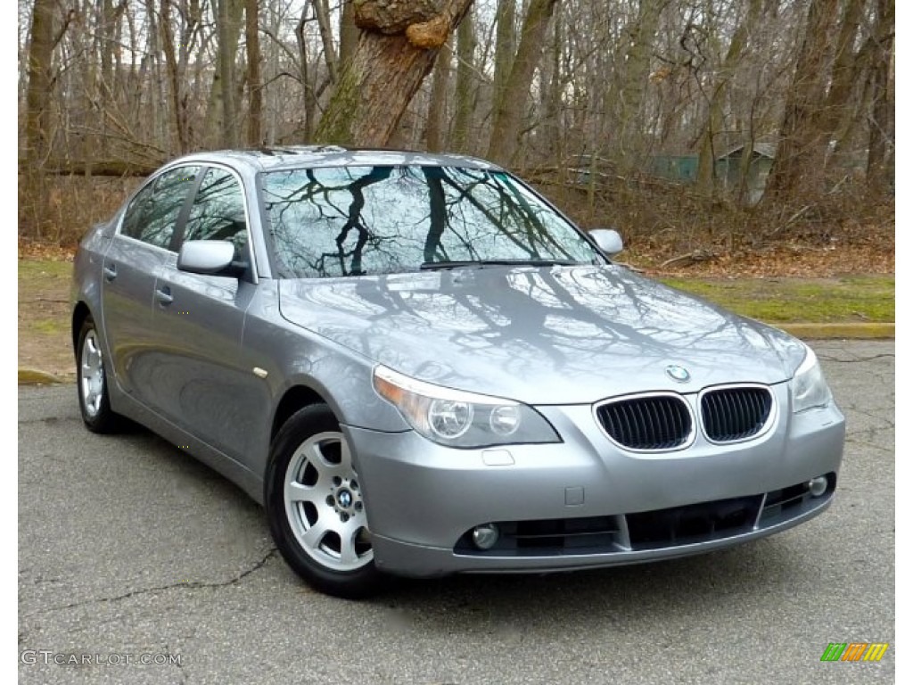 Silver Grey Metallic 2004 BMW 5 Series 525i Sedan Exterior Photo #77160377