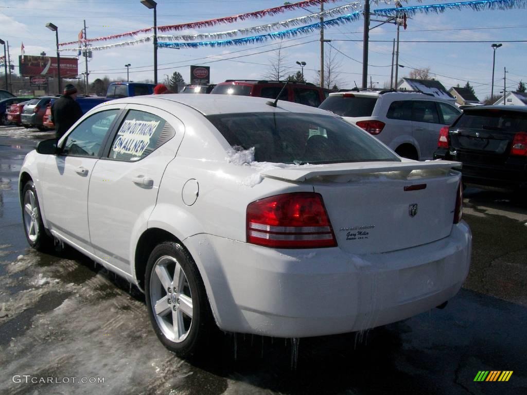 2008 Avenger SXT - Stone White / Dark Slate Gray/Light Slate Gray photo #3