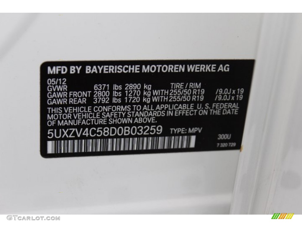 2013 X5 xDrive 35i Premium - Alpine White / Black photo #34