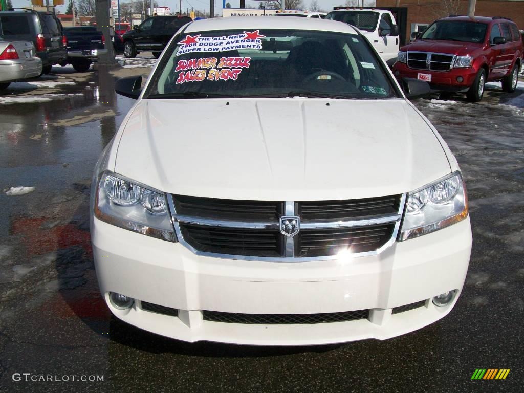 2008 Avenger SXT - Stone White / Dark Slate Gray/Light Slate Gray photo #9