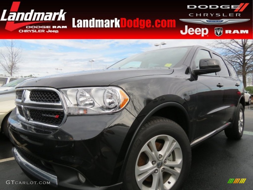 2012 Durango SXT - Brilliant Black Crystal Pearl / Black photo #1