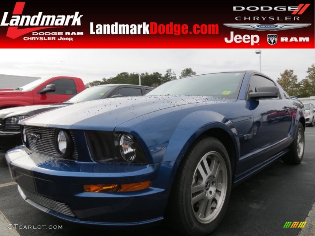 2006 Mustang GT Premium Coupe - Vista Blue Metallic / Dark Charcoal photo #1