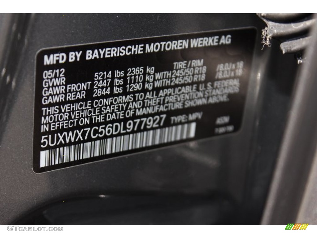 2013 X3 xDrive 35i - Space Gray Metallic / Black photo #33