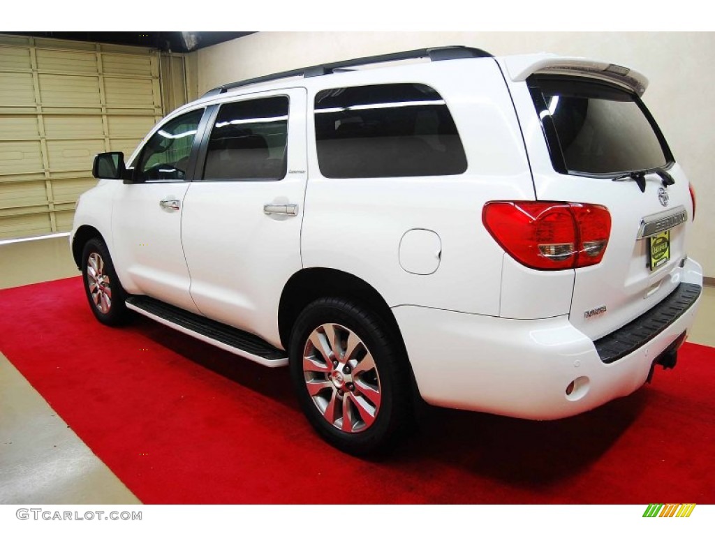 2010 Sequoia Limited 4WD - Super White / Sand Beige photo #4