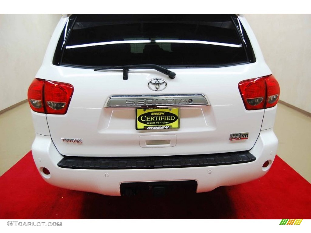 2010 Sequoia Limited 4WD - Super White / Sand Beige photo #5