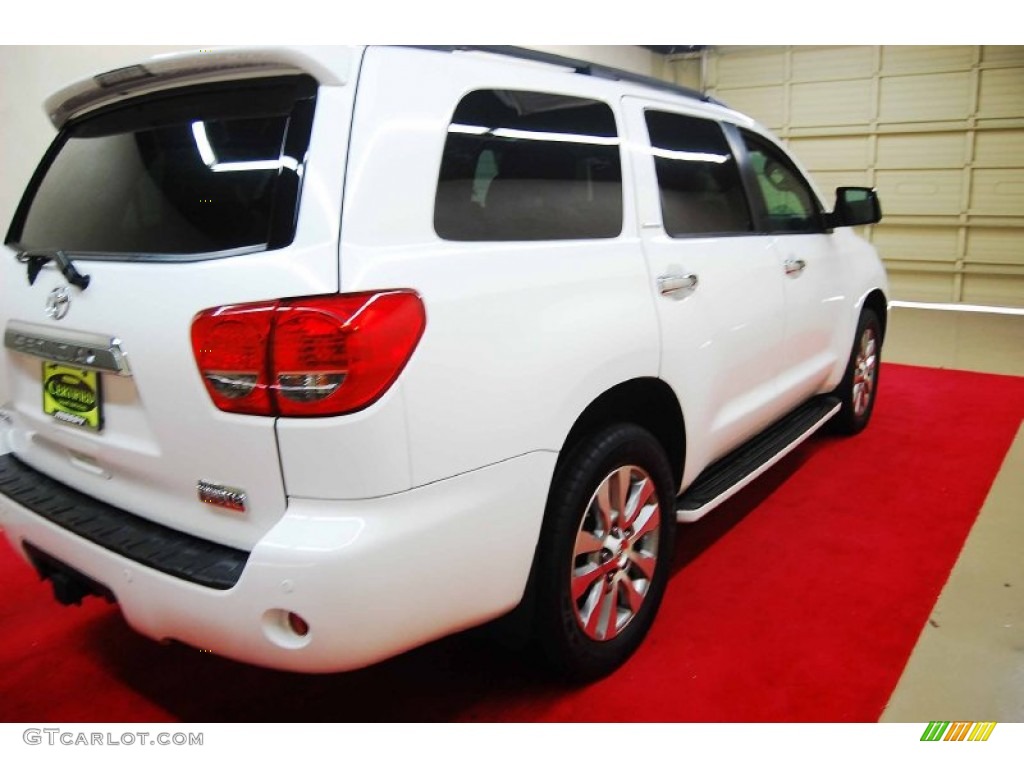 2010 Sequoia Limited 4WD - Super White / Sand Beige photo #6