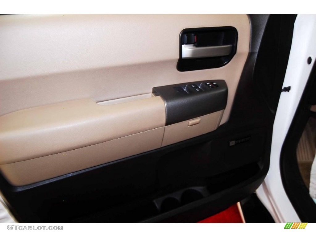 2010 Sequoia Limited 4WD - Super White / Sand Beige photo #9