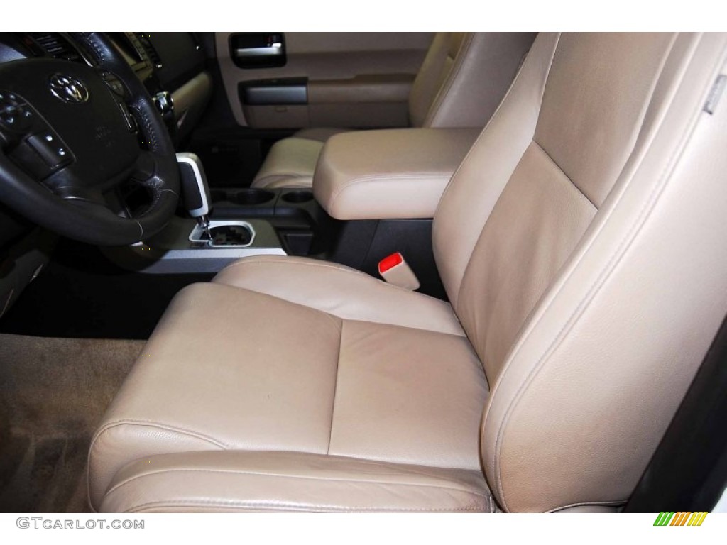 2010 Sequoia Limited 4WD - Super White / Sand Beige photo #10