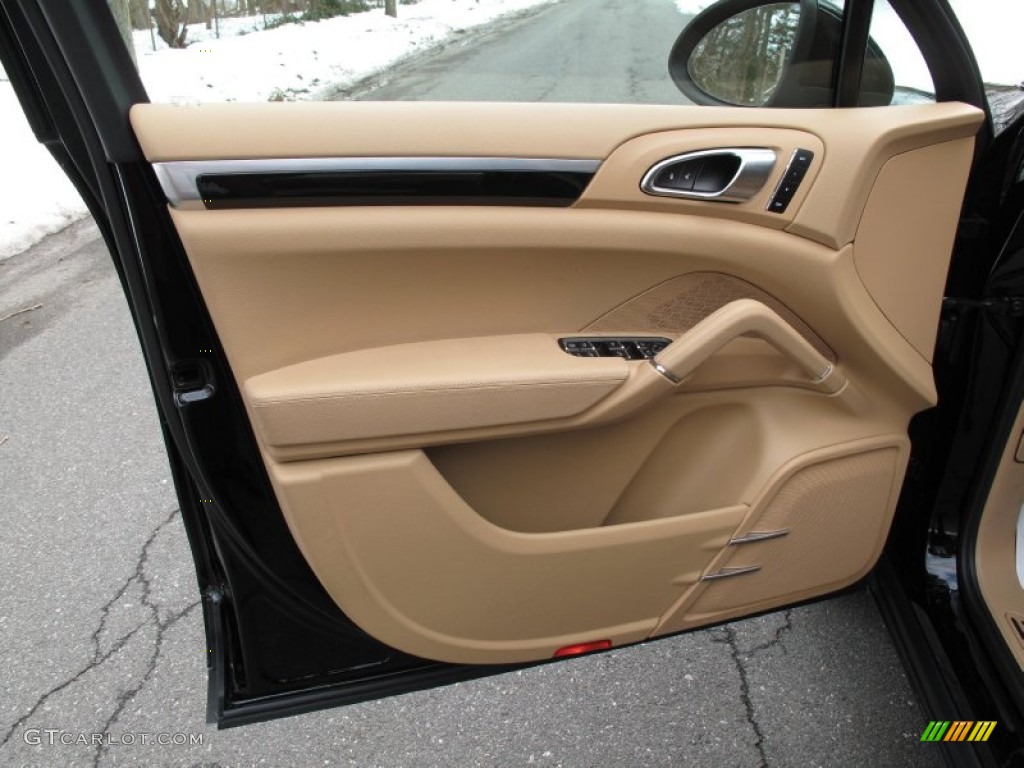 2012 Porsche Cayenne Standard Cayenne Model Luxor Beige Door Panel Photo #77163449
