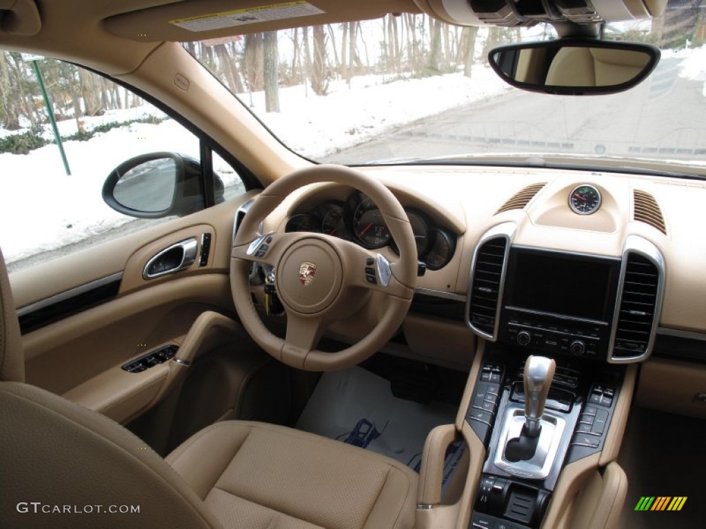 2012 Porsche Cayenne Standard Cayenne Model Luxor Beige Dashboard Photo #77163455