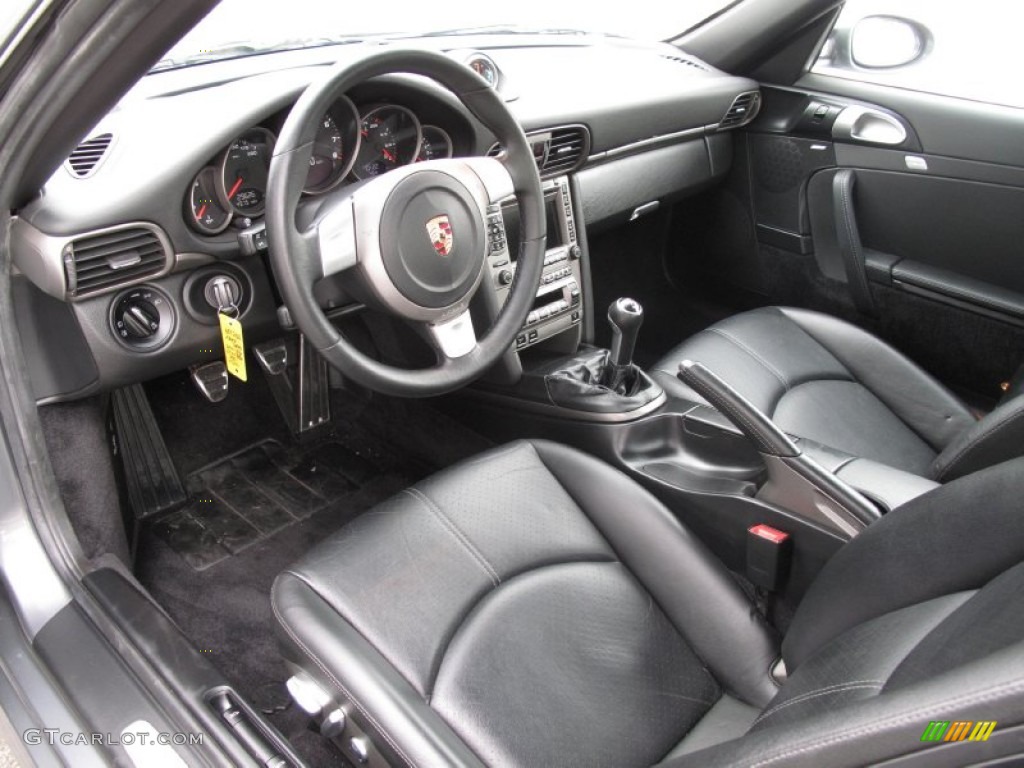 Black Interior 2005 Porsche 911 Carrera Coupe Photo #77163566