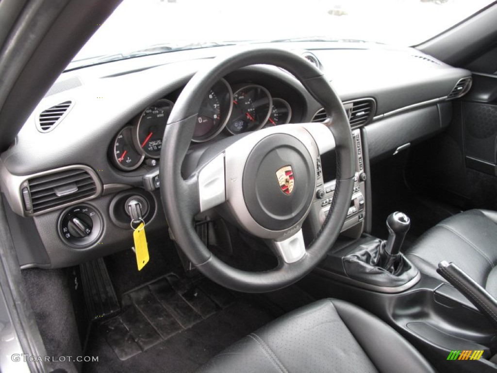 2005 Porsche 911 Carrera Coupe Black Steering Wheel Photo #77163600