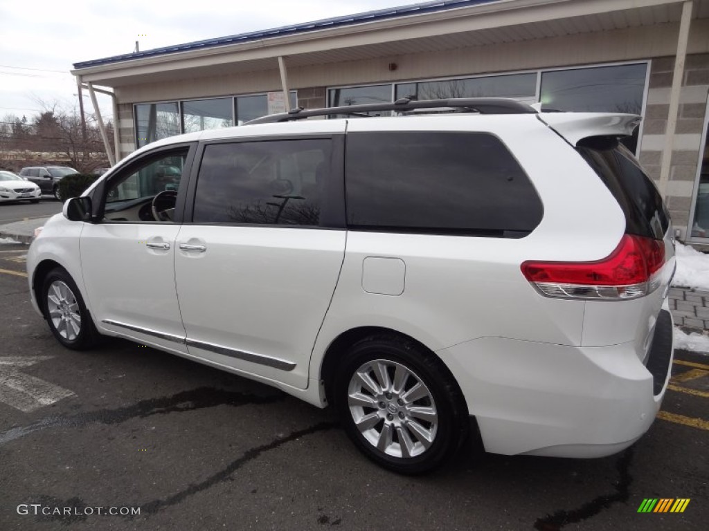 2011 Sienna Limited AWD - Blizzard White Pearl / Bisque photo #4