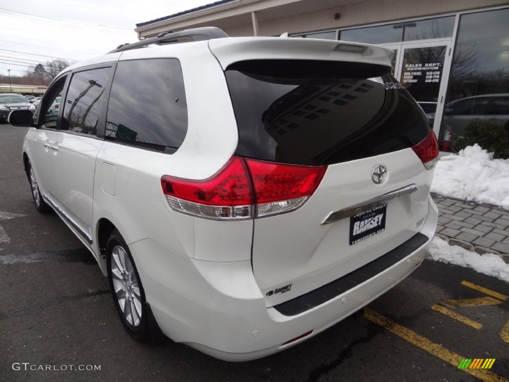 2011 Sienna Limited AWD - Blizzard White Pearl / Bisque photo #5