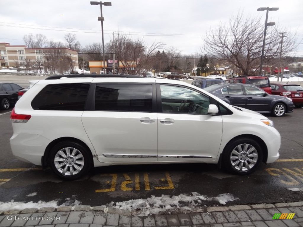 2011 Sienna Limited AWD - Blizzard White Pearl / Bisque photo #9