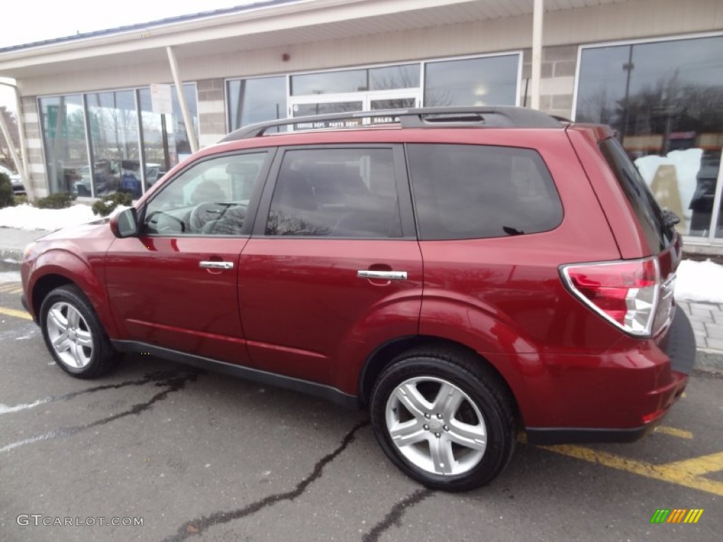 2010 Forester 2.5 X - Camellia Red Pearl / Black photo #4