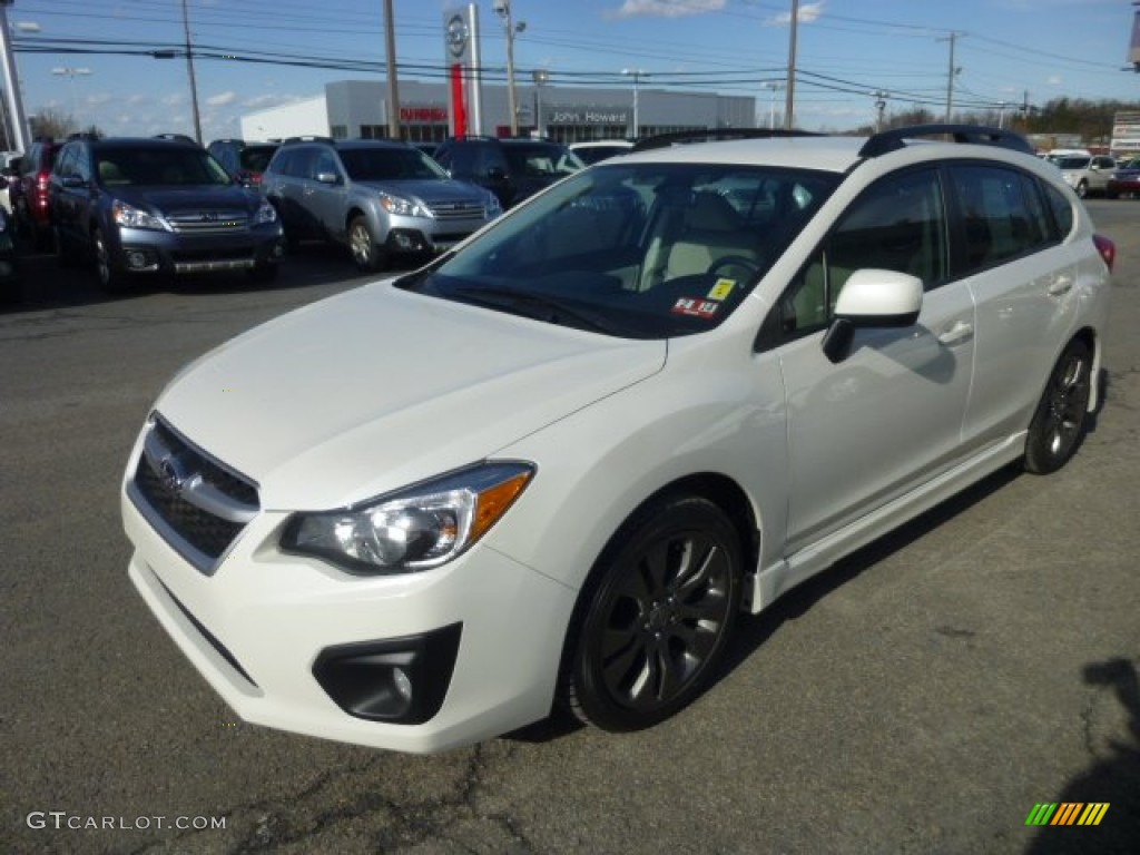 Satin White Pearl 2012 Subaru Impreza 2.0i Sport Premium 5 Door Exterior Photo #77164700