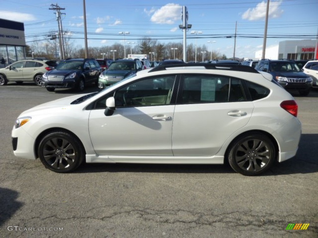 2012 Impreza 2.0i Sport Premium 5 Door - Satin White Pearl / Ivory photo #8