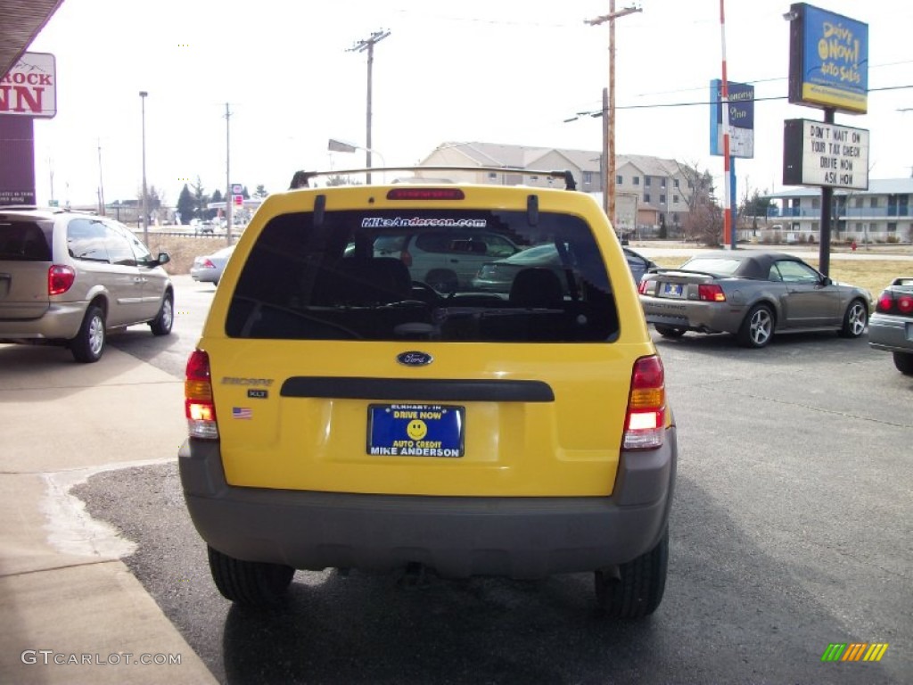2002 Escape XLT V6 4WD - Chrome Yellow / Medium Parchment photo #4