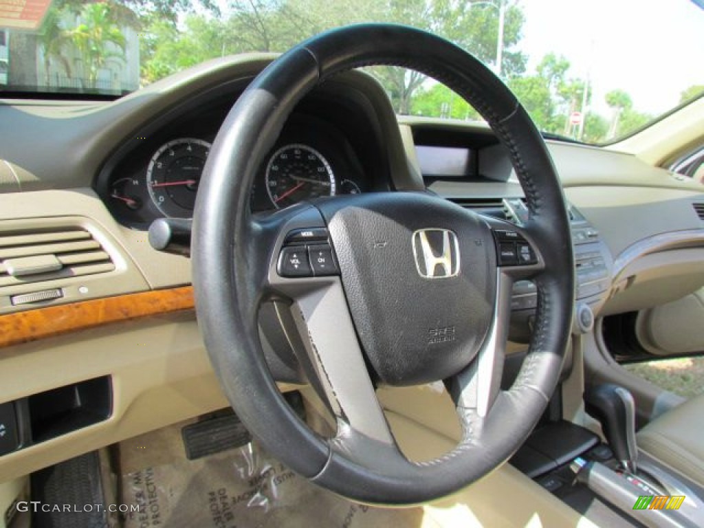 2008 Honda Accord EX-L Sedan Ivory Steering Wheel Photo #77166233