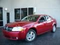 2009 Inferno Red Crystal Pearl Dodge Avenger SXT  photo #1