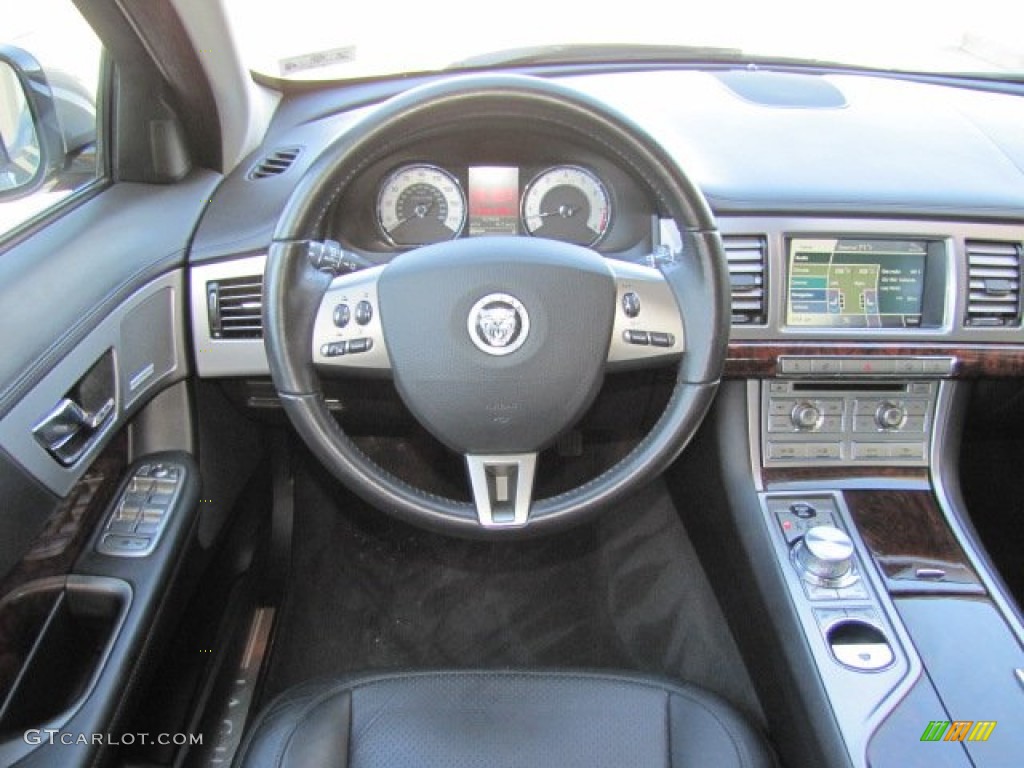 2010 Jaguar XF Premium Sport Sedan Warm Charcoal Dashboard Photo #77167856