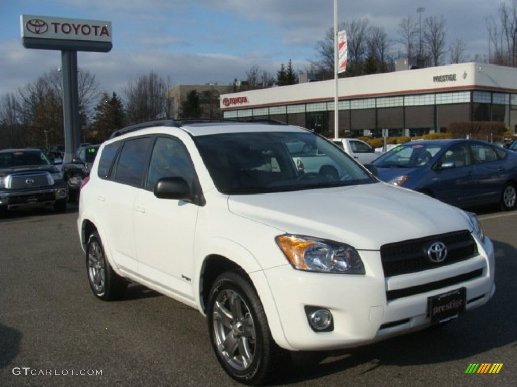 2010 RAV4 Sport 4WD - Super White / Dark Charcoal photo #1